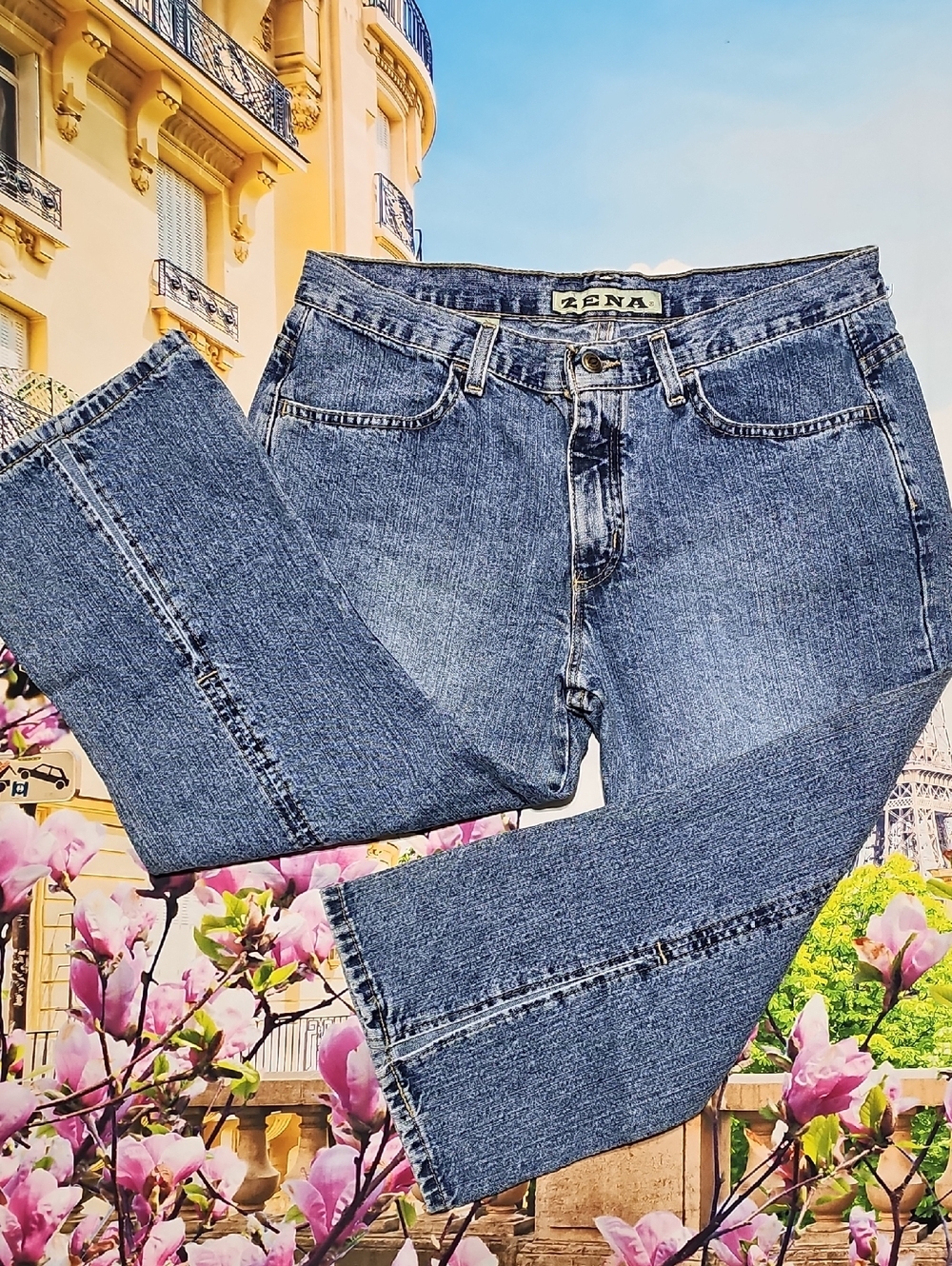 Zena Vintage Crop Split Leg‎ Jeans Size 12P Petite